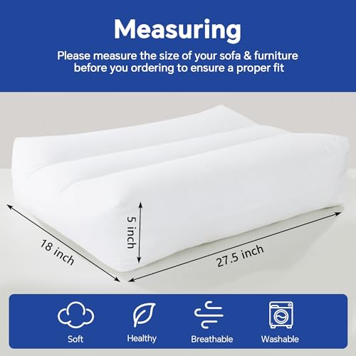 41 r4 5mbxl 2.jpg HOMBYS Shredded Memory Foam Couch Back Cushion Replacement for Sofa & Couch, Luminary Support Pillow, Removable Back Pil