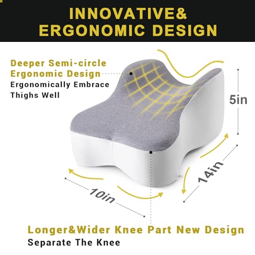 41 svkiuiil.jpg Long Knee Pillow for Side Sleepers - Fully Supports Thighs and Knees for Sciatica Pain Relief - Leg Pillow for Side Slee