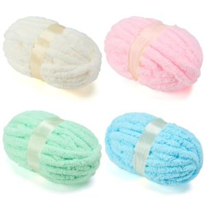 ERLYEEN Soft Chunky Chenille Yarn for Arm Knit Blankets