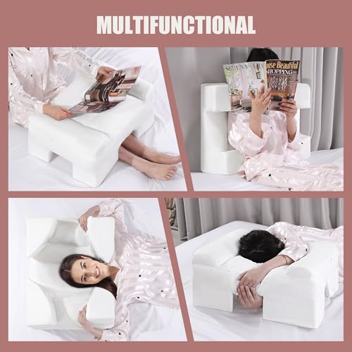 410lwxrvtgl 1.jpg HOMBYS Side Sleeper Pillow with Arm Hole for Neck & Shoulder Pain Relief | Shredded Foam Shoulder Pillow with Multi-