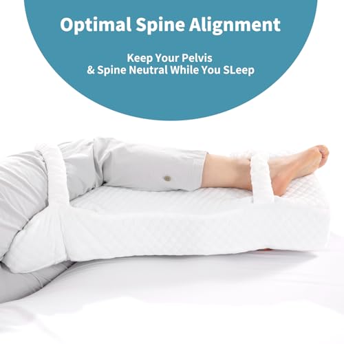 410ybzetlsl 2.jpg HOMBYS Memory Foam Knee Pillow for Side Sleepers - Leg Support and Relief for Pregnancy and Lower Back Pain (28"x11"x4")