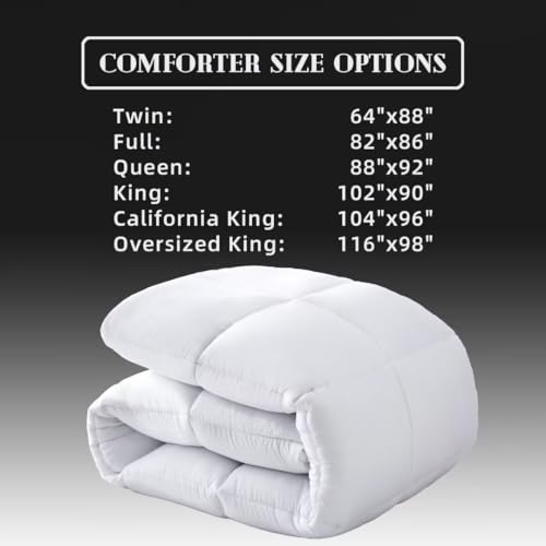 410c8cbyqgl.jpg DOWNCOOL White All Season Duvet, Queen Size, Lightweight Quilt with Corner Tabs