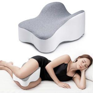 Long Knee Pillow for Side Sleepers - Fully Supports Thighs and Knees for Sciatica Pain Relief - Leg Pillow for Side Slee
