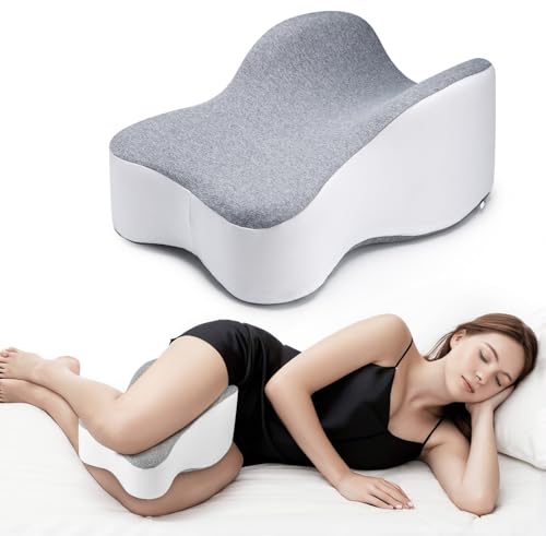 410xczpgqml.jpg Long Knee Pillow for Side Sleepers - Fully Supports Thighs and Knees for Sciatica Pain Relief - Leg Pillow for Side Slee