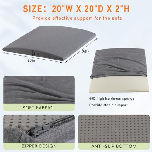 411osddhhol.jpg High-Density Foam Sofa Cushion Support for Sagging Seat, 3-Pack Curved Couch Cushion Repair | Curved Sofa Cushion Su