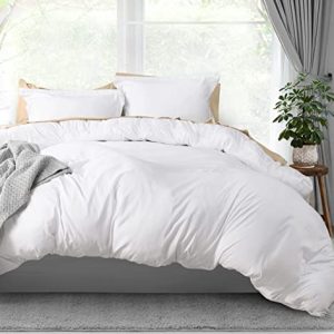Utopia Bedding Queen Size Duvet Cover with Zipper Closure (Pack of 3, 10 White) Perfect for Warm Nights