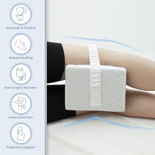 412iifjqh2l.jpg Knee Pillow for Side Sleepers: Hip Pain Relief and Smooth Spine Alignment, Memory Foam Pillow with Cover and Removabl