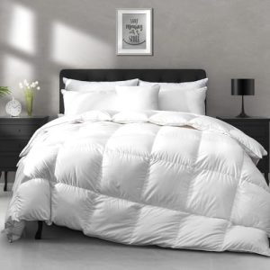 APSMILE Ultra-Soft White All Season Comforter - King Size APSMILE Extra Fluffy Down Feather Fibers Duvet Insert - White