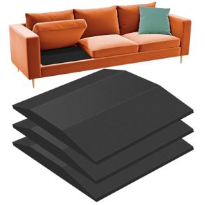 Firm Density Foam Trapezoidal Couch Cushion Support for Sagging Seat Replacement 3PC | Trapezoidal Sofa Cushion Supp