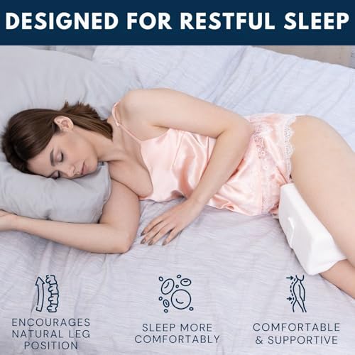 413ivtovjsl.jpg Everlasting Comfort Memory Foam Leg & Knee Pillow for Side Sleepers - Sciatica Pain Relief - Adjustable Strap