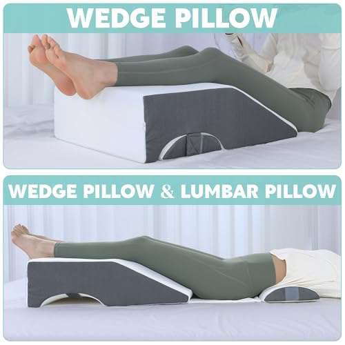 413ioly8pel.jpg HOMBYS Adjustable Knee Wedge Pillow for Leg Pain Relief and Elevation