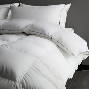 Ivory White Luxury Oversized King Thin Duvet - High Fill Power Comforter - Ultra-Soft & Fluffy
