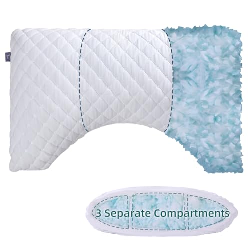 413vu4n9wal.jpg LOFE CertiPUR-US Supportive Side Sleeper Pillows for Adults | Adjustable 3 Compartments Curved Side Sleeper Neck Pil