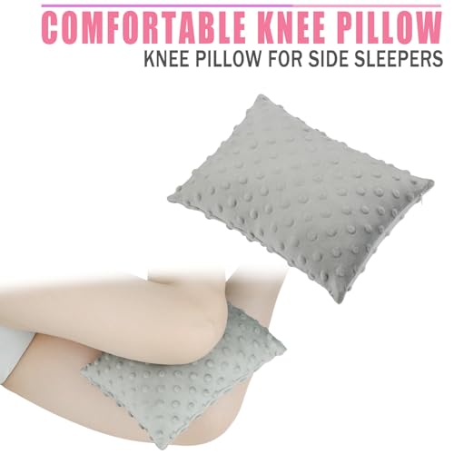 413zftiywl.jpg Comfortable Minky Dot Light Gray Knee Pillow for Side Sleepers Joint Support Pillows Back Pain Relief After Surgery