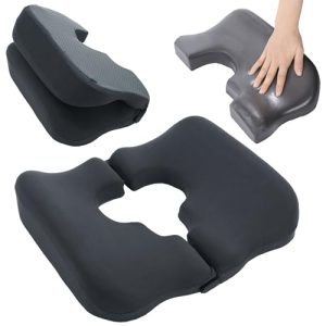 HOMBYS Memory Foam Pressure Relief Cushion for Butt Sore Relief during Sleeping and Sitting (Dark Grey) | HOMBYS Memory