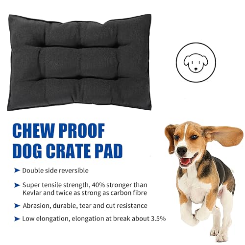 414rkngvndl 2.jpg Chew Proof Dog Bed - Indestructible Crate Pad Mat for Aggressive Chewers - Durable and Water Resistant Teething Puppy