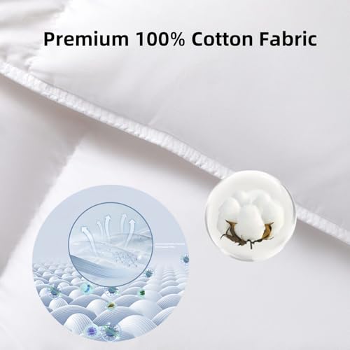 414hdeglial.jpg Hotel Luxury White 100% Cotton Oversize King Comforter with 8 Corner Tabs