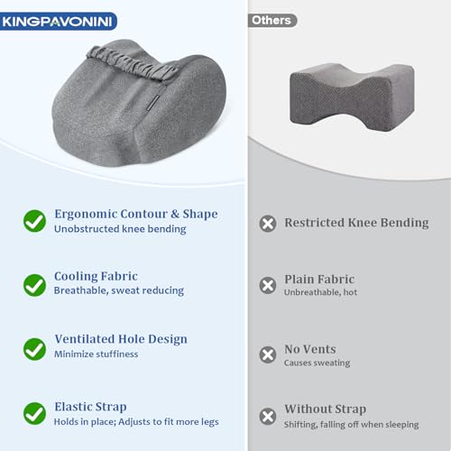 414qeyi2til.jpg KingPavonini Cooling Knee Pillow for Side Sleepers with Memory Foam and Strap KingPavonini Ergonomic Hip Pillow for Side