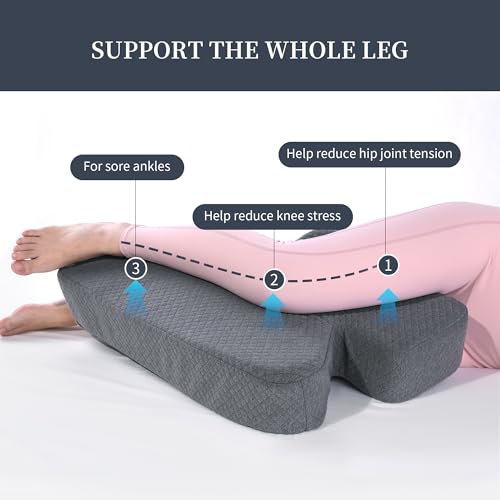 414rveuwsfl 1.jpg HOMBYS 4" Thick Z Shape Memory Foam Leg Pillow for Side Sleepers | HOMBYS Memory Foam Knee Pillow for Sleeping Helps