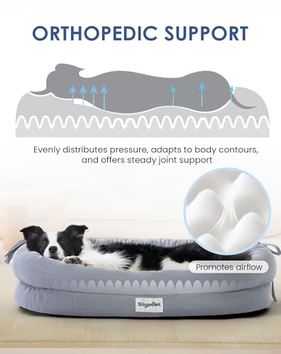 414wdmn4tl 1.jpg Orthopedic Dog Bed for Large Dogs with Egg Crate Foam & Anti-Slip Bottom Chew-Resistant Pet Sofa Bed for Large Dogs with