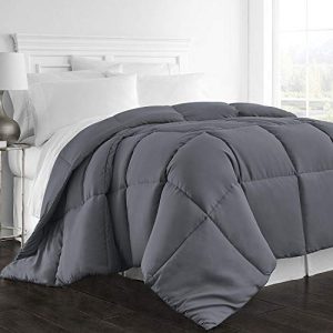 Beckham Hotel Collection 1300 Series All Season Luxury Goose Down Alternative Comforter - Full/Queen - Gray