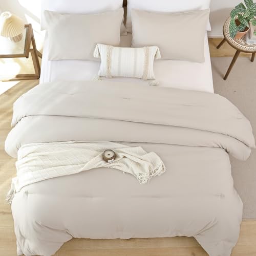 415thvt2y l.jpg ROSGONIA Boho Beige Comforter Set, Queen, 3pcs