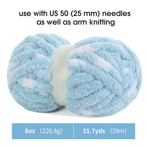 4162vh8jp0l.jpg MABOZOO Thick Chunky Yarn for Hand & Arm Knitting | Super Bulky Big Soft Pluffy Chunky Blanket Yarn for Crocheting 3