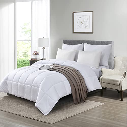 416zt rqhkl.jpg Homelike Moment Queen Size White Down Alternative Comforter - Soft All Season Lightweight Bedding with Corner Tabs