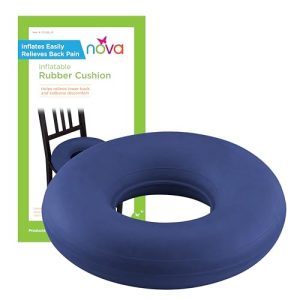Nova Inflatable Ring Seat Cushion - Pressure Relief for Postpartum, BBL & Bedsore Recovery, Durable Rubber Blue