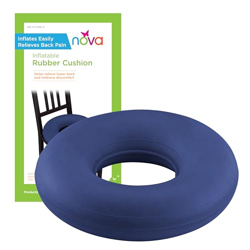 417sr9zgl2l.jpg Nova Inflatable Ring Seat Cushion - Pressure Relief for Postpartum, BBL & Bedsore Recovery, Durable Rubber Blue