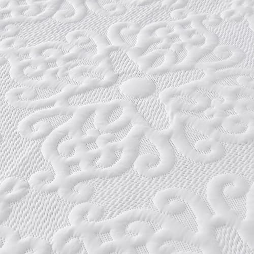 417fn8 32ll 1.jpg Extra Wide Oversized King Bedspreads for Tall King and California King Beds in White | Lightweight 3 Piece Quilted C