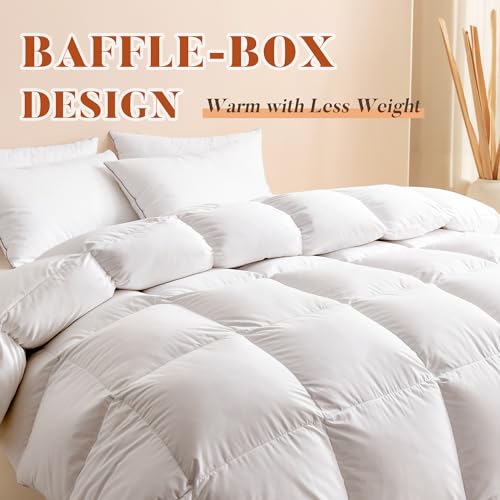 417mtrf7thl.jpg Cosybay Fluffy Feather & Down Comforter, Oversized King, All-Season White