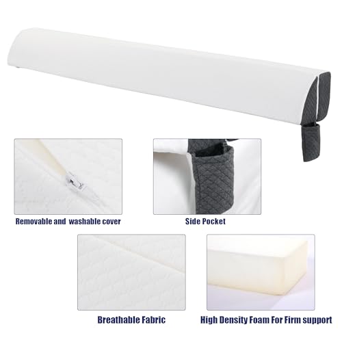 417oiuljfl.jpg HOMBYS King Size Pillow Wedge for Headboard Gap & Mattress Filler with Side Pocket