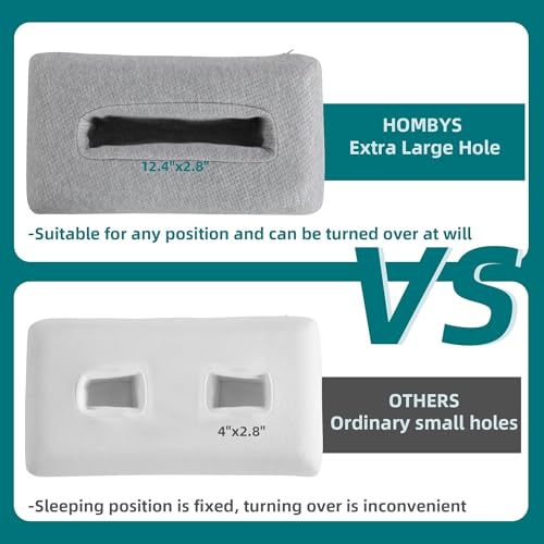 417wzyg0cnl.jpg HOMBYS Memory Foam Ear Piercing Pillow for Side Sleepers, Large Hole for Easy Turning