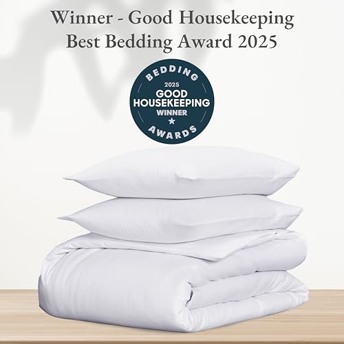 417yrxdhcul.jpg California Design Den 3 Pc White King Duvet Cover Set - 400 Thread Count Sateen, 100% Cotton, Button Closure, Best Beddi