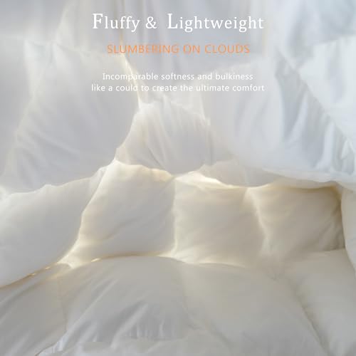 418jpxygil.jpg Hotel Collection White Down Alternative Comforter - King Size Fluffy and Cozy (120x98")