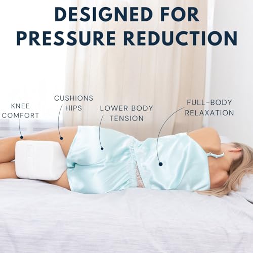 418eh8kj5pl.jpg Everlasting Comfort Memory Foam Leg & Knee Pillow for Side Sleepers - Sciatica Pain Relief - Adjustable Strap
