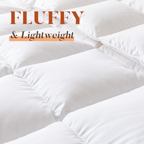 418mzusymal.jpg Cosybay Fluffy Feather & Down Comforter, Oversized King, All-Season White