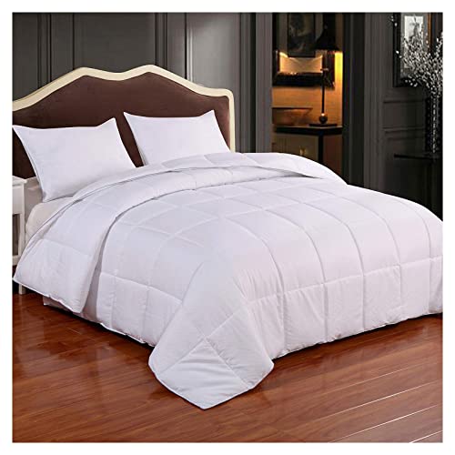 419gzdd pyl.jpg Homelike Moment Queen Size White Down Alternative Comforter - Soft All Season Lightweight Bedding with Corner Tabs