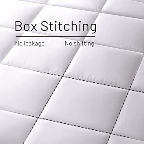 419ssderokl 1.jpg NEXHOME PRO Bamboo Viscose Cooling Comforter for Hot Sleepers, White Queen Lightweight Duvet Insert, 8 Corner Tabs(90"x