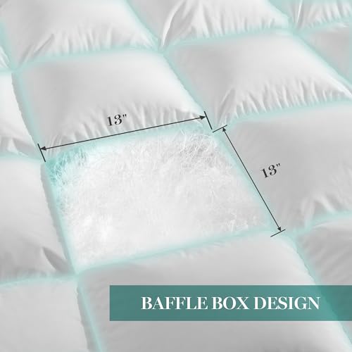 419oxjaphql 3.jpg Martha Stewart Goose Feather Down Fiber Cotton Comforter Queen, Hypoallergenic Hotel Collection, Queen Size All Season M