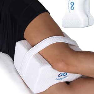 Everlasting Comfort Memory Foam Leg & Knee Pillow for Side Sleepers - Sciatica Pain Relief - Adjustable Strap