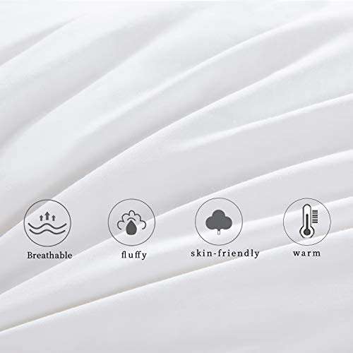 41as2o35ull 1.jpg HOMBYS Oversized King Feather and Down Comforter for All Season Warmth | HOMBYS Pinch Pleat Palatial King Duvet Inse