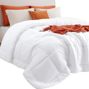 Bedsure GentleSoft™ Down Alternative Comforter, White, 116x98 Inches