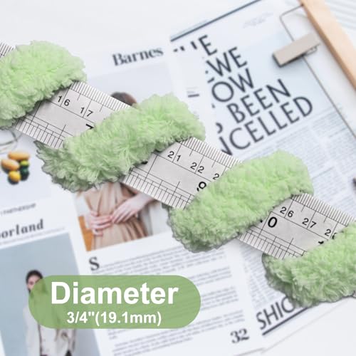 41ah5tnhvel.jpg Chunky Chenille Yarn, Fluffy Soft, Perfect for Blankets and Scarves - Green, 8 oz/226.8 g, 27yds/25m, 3/4" Diameter, US