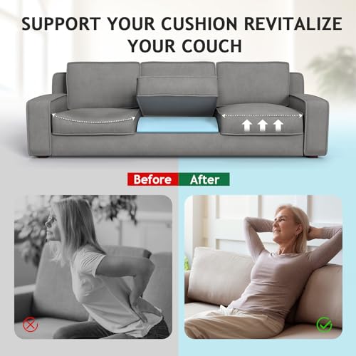 41ahgiyqf7l.jpg High Density Foam Couch Cushion Support for Sagging Seats | Curved Couch Support Cushions, Set of 2 for Loveseats &