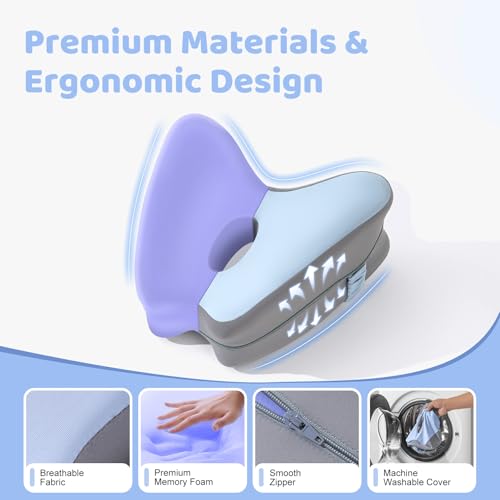 41asgqxao5l.jpg Cool Memory Foam Knee Support Pillow for Side Sleepers Relieving Knees, Sciatica & Hips Pain | Cooling Memory Foam L