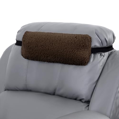 41bh52uqel.jpg HOMBYS Sherpa Fleece Lumbar Support Pillow for Recliner Back Pain Relief Big High Back Support | HOMBYS Memory Foam