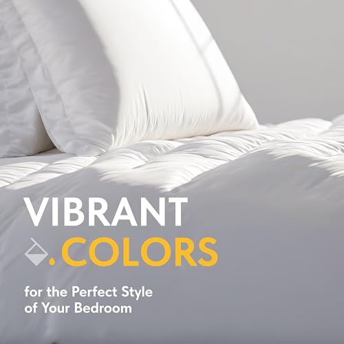 41bk9nt72ql.jpg Classic White Microfiber Duvet Cover with Zipper, King Size for Luxury Sleep | Set of 1 White King Size Down Comfort