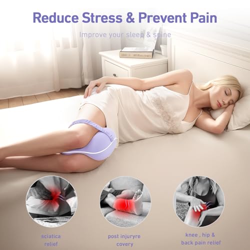 41bowts3zjl.jpg Memory Foam Knee Pillow for Side Sleepers - Sciatica Relief, Spine Alignment, Pregnancy & Surgery Recovery | Knee Pi